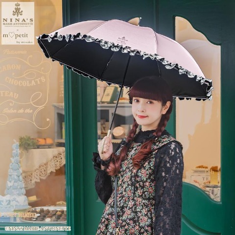 バイカラーフリル晴雨兼用傘
